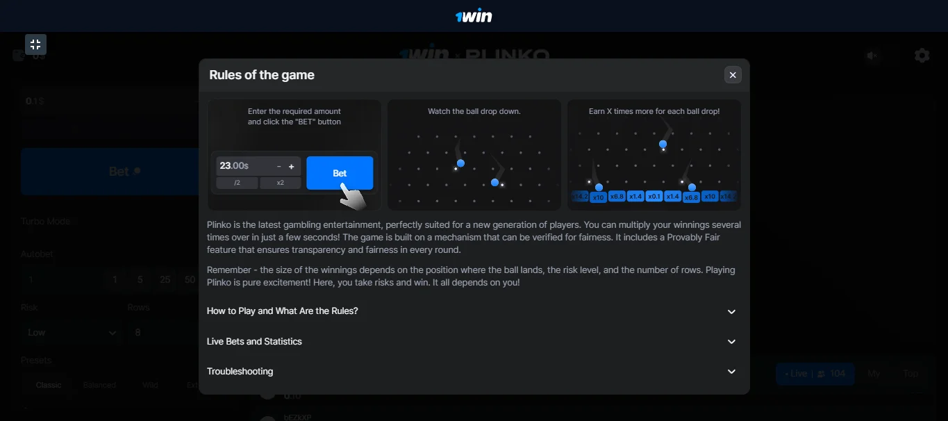 Plinko online game